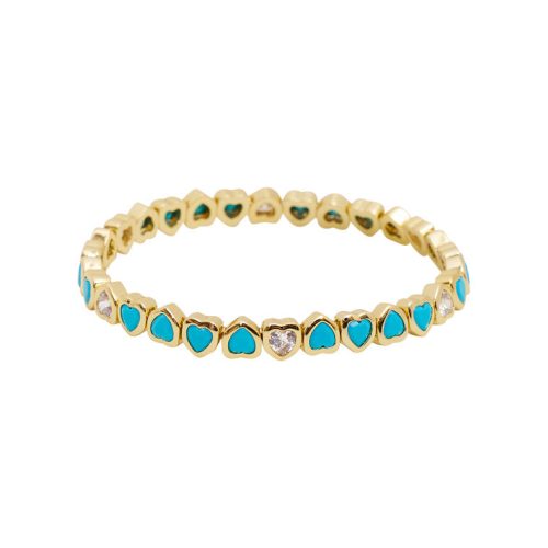 BlueGoldHeartBracelet blue