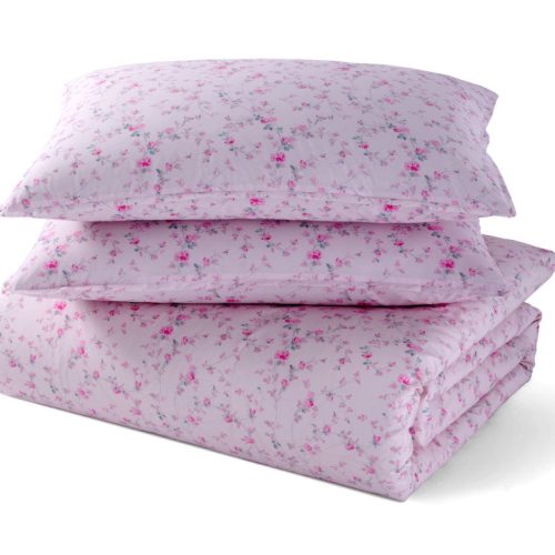 Full/Queen size floral printed duvet cover and sham set.