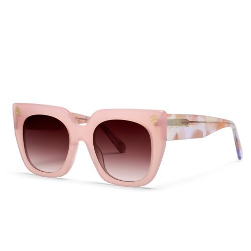 Pink oversized square sunglasses