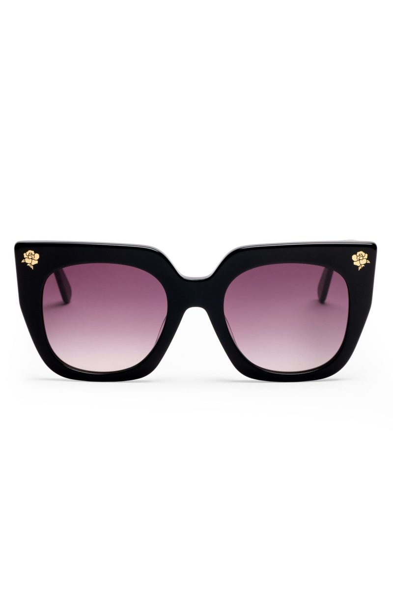 Black oversized square sunglasses