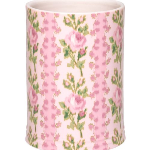 Cup Tumbler with ikat print of pink floral