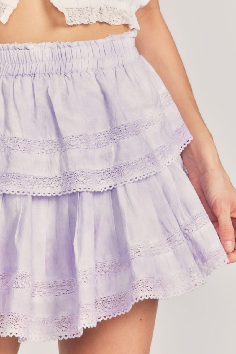 LS002 289H RUFFLE MINI SKIRT VIOLET SPLASH HAND DYE 02