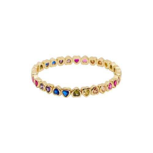 MultiGoldHeartBracelet multi