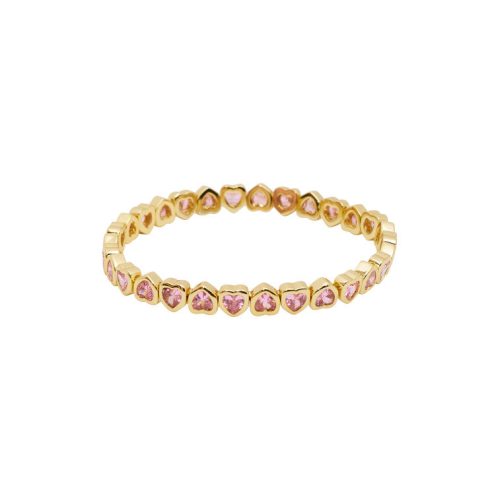 PinkGoldHeartBracelet pink