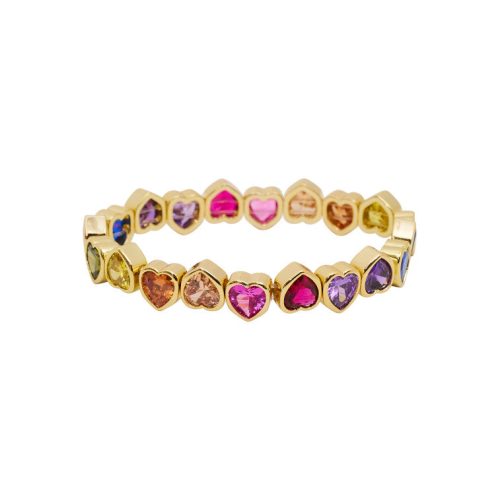 RainbowHeartBracelet multi